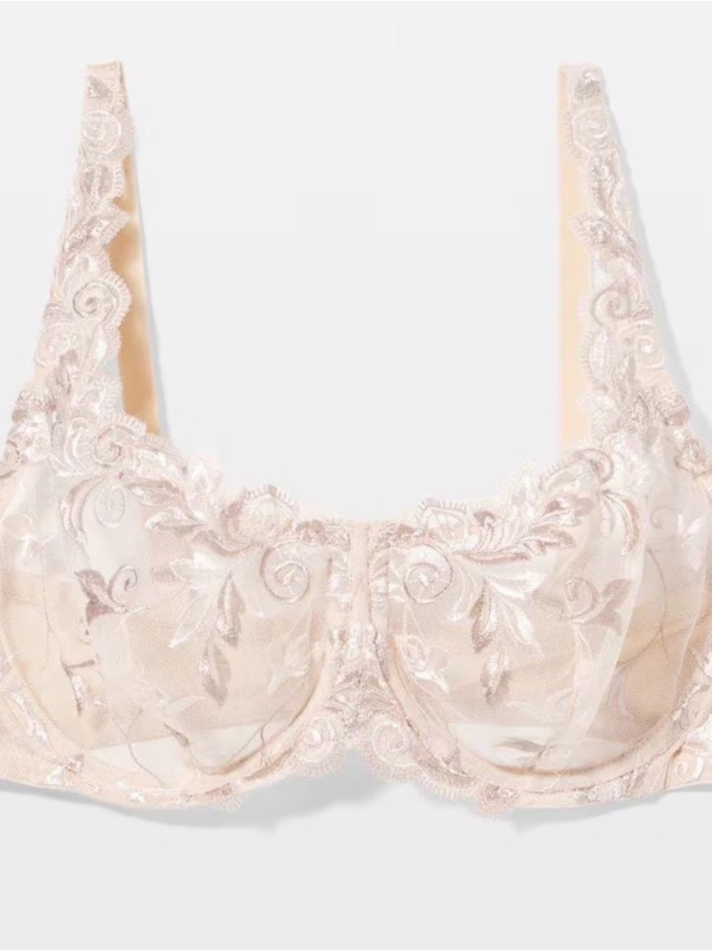 Soma SENSUOUS LACE Unlined Bra Sz 38DD *Purple & Pink